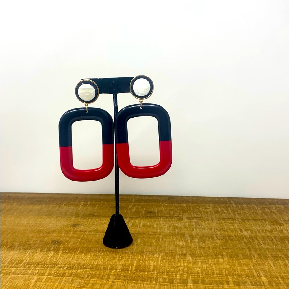 Statement Large square runway fabulous earrings